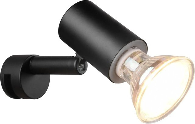 Trio Wandleuchte Lorenzo Spiegelleuchte LED Schwarz Matt B: 54 mm, T: 33 mm, H: 101 mm - Bild 1