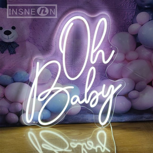 Oh Baby Neon Schild LED Licht zur Wanddekoration für Hochzeit, Party und Schlafzimmer via USB - Bild 1