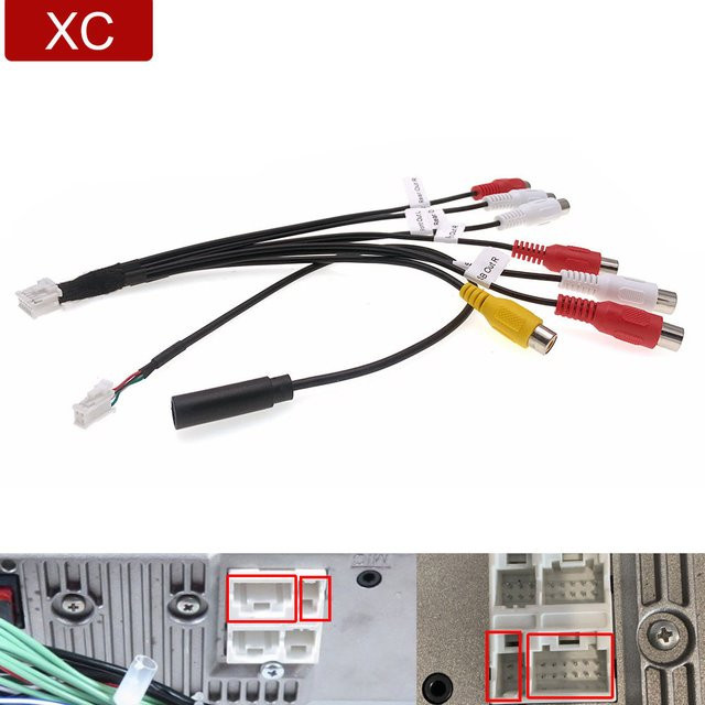 Pioneer Aux in Sub Heck Out Cam Video RCA Kabelbaum in Schwarz für DMH 160BT DMH 1700NEX DMH 1770NEX DMH W2700NEX DMH W2770NEX - Bild 1