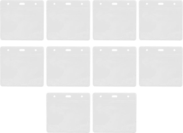 10er Set OutsideWorld Impfausweis Hülle aus transparentem PVC, wasserdichter Kartenschutz in Weiß - Bild 1