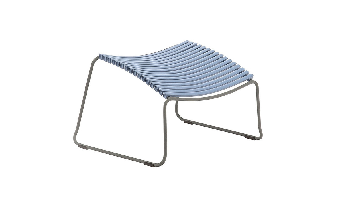 HOUE Click Footrest Hocker Schräg Blau aus pulverbeschichtetem Stahl und Kunststoff für den Outdoor-Bereich - Bild 2