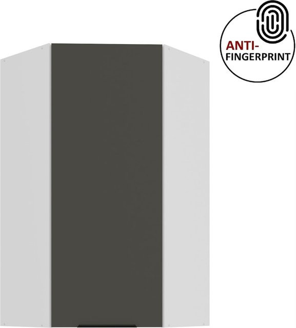 ARIA Eckhängeschrank für deine Küche in Graphite, Höhe: 90 cm, Breite: 60 cm, matt mit Anti-Fingerprint-Oberfläche - Bild 1
