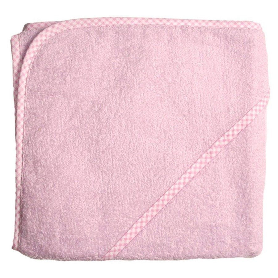 Wörner Kapuzenbadetuch für Babys aus Baumwolle in Rosa, B/B: 80 x 80 cm - Bild 1