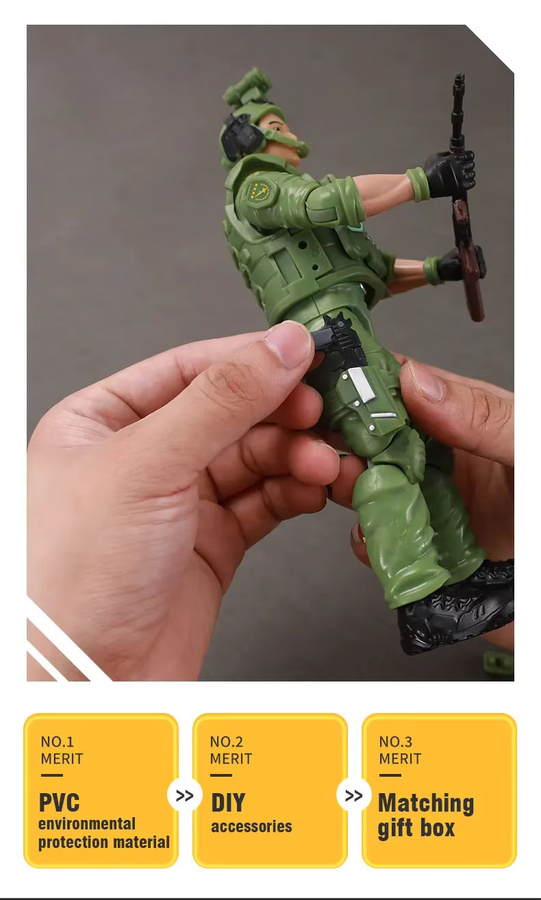 CONUSEA Armee Soldat Action Figur als buntes Militär Modell aus Kunststoff für Kinder und Sammler - Bild 3
