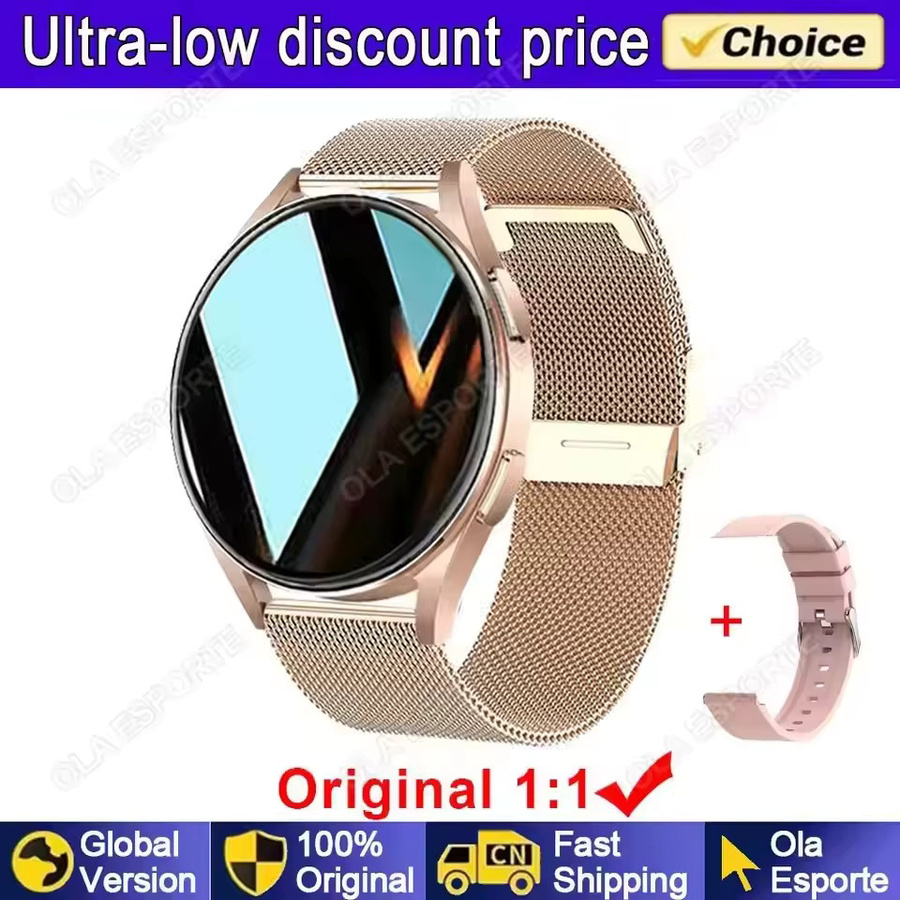 Ola Esporte Smartwatch, Gold, Edelstahl, 1,32 Zoll, Unisex - Bild 7