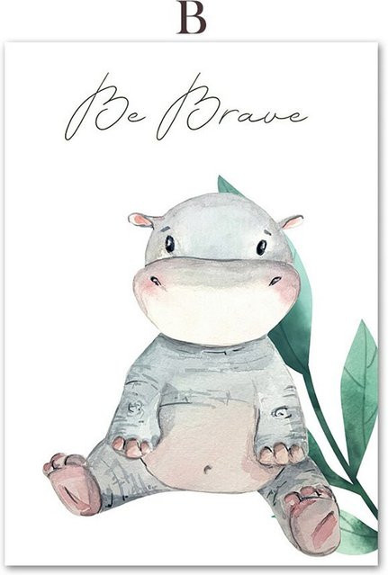 TPFLiving Poster Leinwand Modell B für das Kinderzimmer, abstraktes Illustrationen-Bild, Mehrfarbig, Breite: 13 cm, Höhe: 18 cm - Bild 1