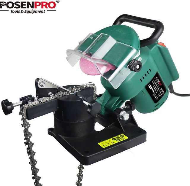 POSENPRO Elektrischer Kettensägenschärfer 220W mit 4 Zoll Schärfvorrichtung in Grün - Bild 1