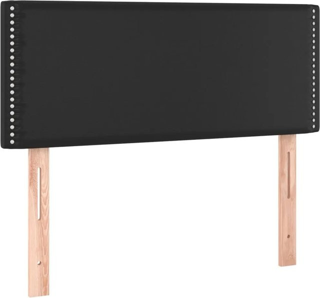 vidaXL LED Kopfteil in Schwarz aus Kunstleder mit integrierter Beleuchtung und USB-Ladeanschluss, B/H: 80 x 78/88 cm - Bild 1