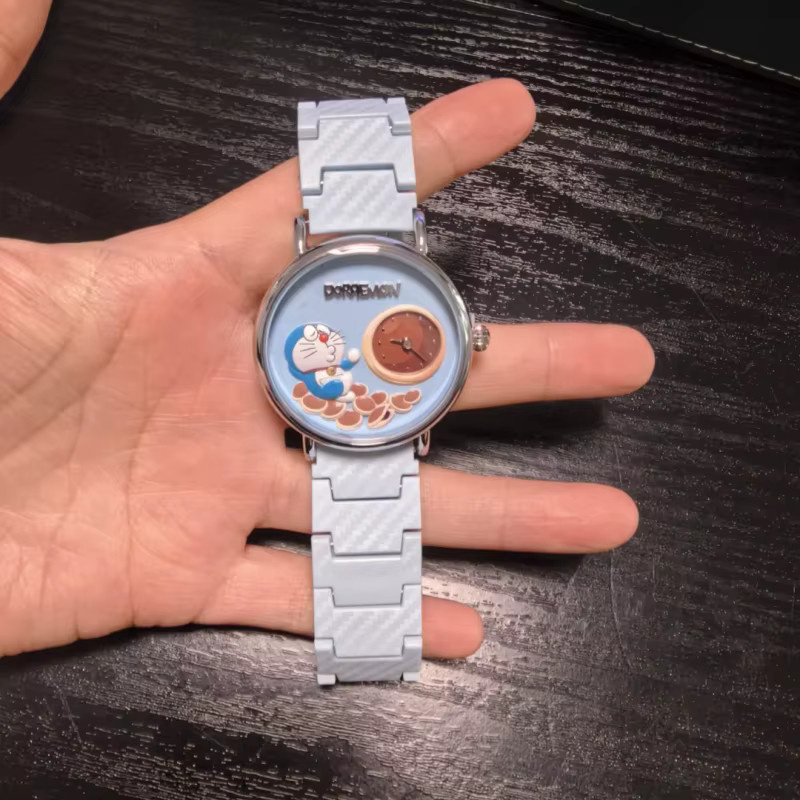 Bandai Doraemon Uhr, Cartoon Figur, Bunt, Mädchen - Bild 3