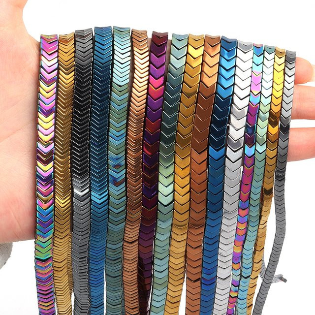 Natursteinperlen Hämatit, Pfeilförmig, Bunt, Unisex - Bild 1