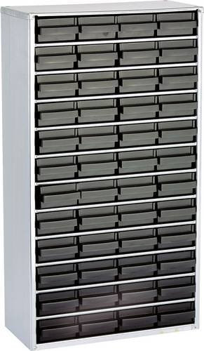 Raaco ESD Stahlmagazin 1248-01 Schwarz mit 48 Fächern und Erdungskabel B: 15,0 cm, T: 30,6 cm, H: 55,2 cm - Bild 1