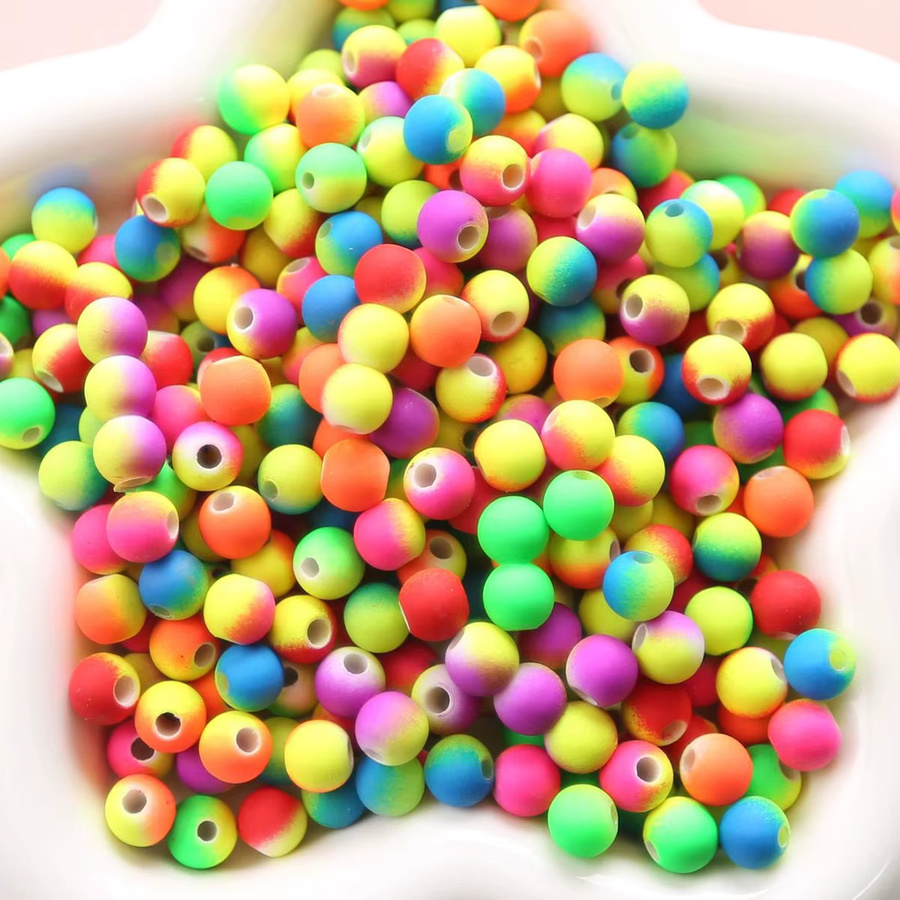 QYWCTZ Perlen Acryl, gemischte Farben, 8 mm, Spacer - Bild 5