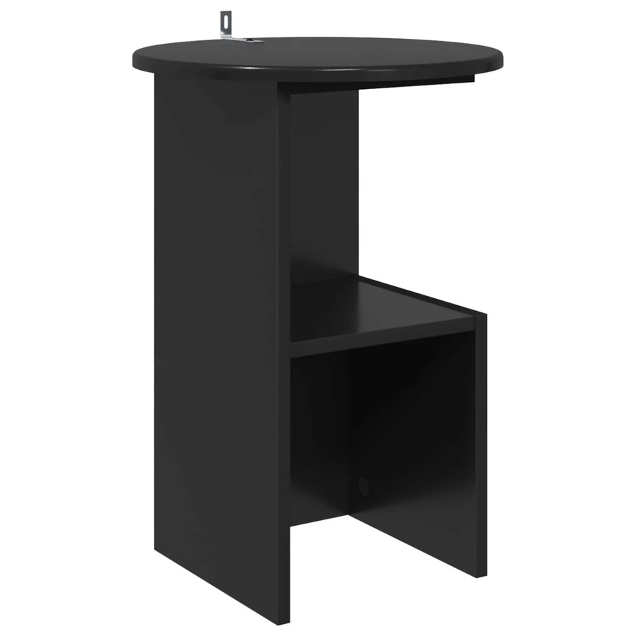 vidaXL Beistelltisch in Schwarzer Eiche, runder Holztisch für Wohnzimmer und Schlafzimmer, Durchmesser: 39,5 cm, Höhe: 55 cm - Bild 2