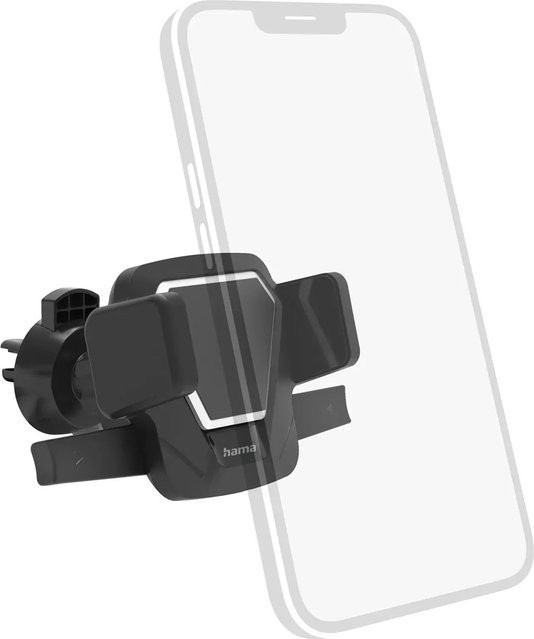 Hama Auto-Handyhalterung Easy Snap für die Lüftung, 360 Grad drehbar, Universal, Schwarz - Bild 1