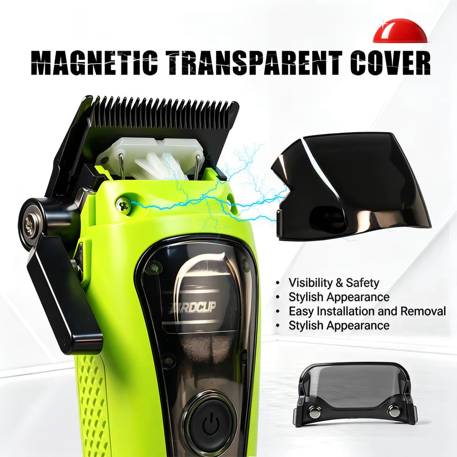 BRDCLIP BRD R1 Professioneller Haarschneider in Grün mit bürstenlosem Motor, DLC-Klinge und 4500mAh Akku für Barber und Salon - Bild 4