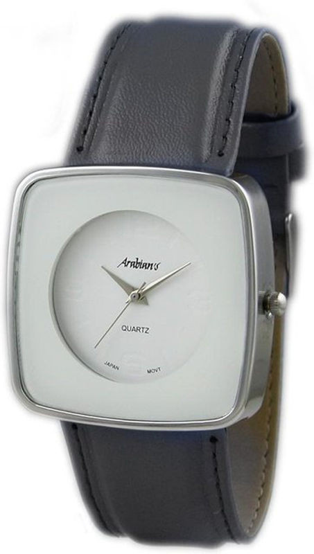 ARABIANS Armbanduhr DBP2045G Unisex mit Quarzwerk in Weiß, Silber und Grau mit Metallgehäuse und Lederarmband - Bild 1