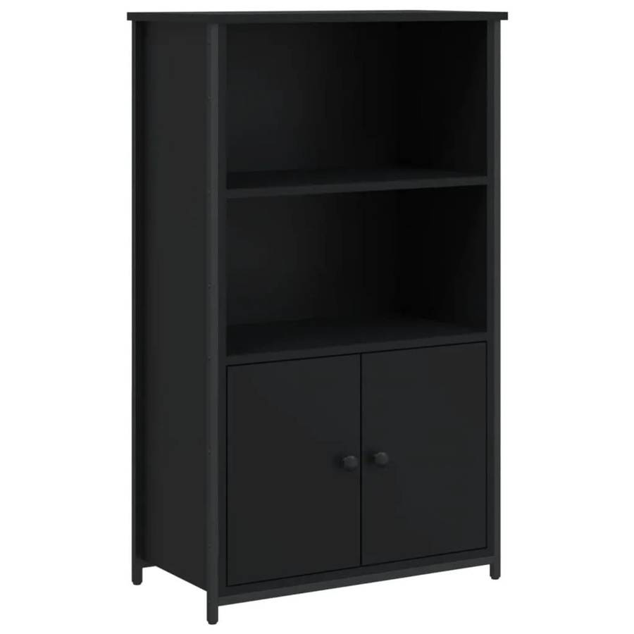 vidaXL Highboard Schwarz Modern aus Holzwerkstoff und Metall, B/T/H: 62 x 32 x 103,5 cm - Bild 2