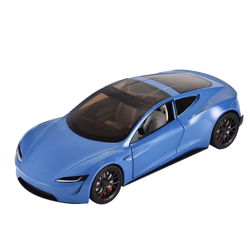 WELLY Tesla Roadster R Concept, Cabrio-Modell, 1:24, mit Sound, Licht & Rückziehfunktion, ab 6 Jahren - Bild 4
