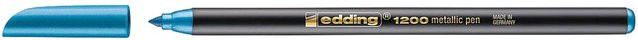 edding 1200 Metallic-Stift Permanent in Metallic-Blau mit Bullet-Spitze - Bild 1