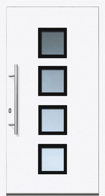 Panto Haustür K035 modern in Weiß mit Glaseinsatz, DIN Links, B/H: 110 x 210 cm - Bild 1