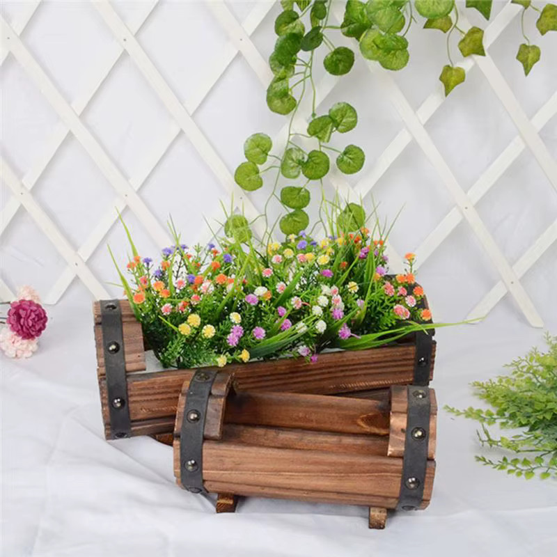 ABRE-Holz Karbonisierte Antiseptische Holz-Blumenkästen in Braun für Balkon und Dekoration - Bild 2
