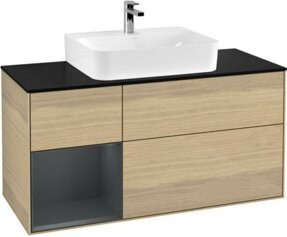 V&B Waschtischunterschrank Finion in Eiche, Breite: 120 cm, Tiefe: 50,1 cm, Höhe: 50,1 cm - Bild 1