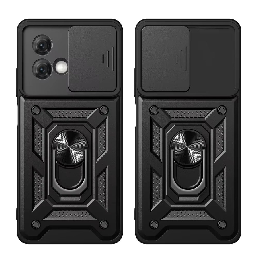 Magnetische Slide Lens Handyhülle mit Ringhalter für Motorola Moto G85 84 73 72 71 62 60S 32 30 24 22 20 14 10 04 Power 4G in Schwarz oder Gold - Bild 6