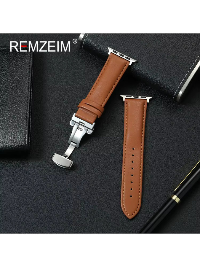 REMZEIM Uhrenarmband PU-Leder, Klassisch, Unisex - Bild 2