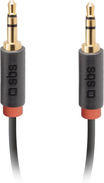 SBS 3,5 mm Audio-Stereo-Klinkenstecker für Handys und Smartphones, Schwarz, 1,5 m - Bild 1