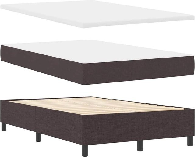 vidaXL Boxspringbett in Braun aus Stoff und Holzwerkstoff - Bild 1