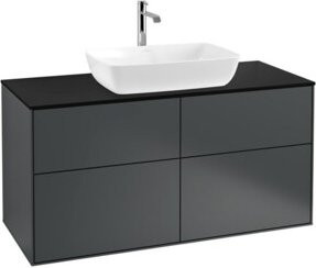V&B Waschtischunterschrank Finion in Blau matt lackiert, Breite: 120 cm, Tiefe: 50,1 cm - Bild 1