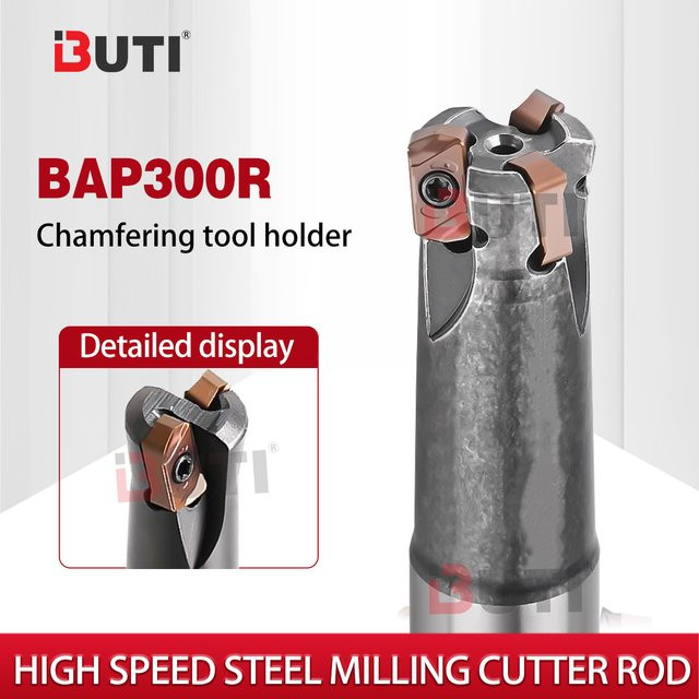 BUTI High Speed Stahl Fräser BAP300R C20-20-160-2T/3T Rechtwinklig für CNC Bearbeitungszentren in Silber - Bild 1