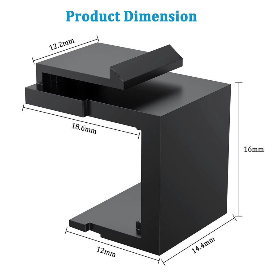 ZoeRax 30er-Pack leere Keystone-Klinkeneinsätze für Keystone-Wandplatten und Patchpanels in Schwarz und Weiß - Bild 2