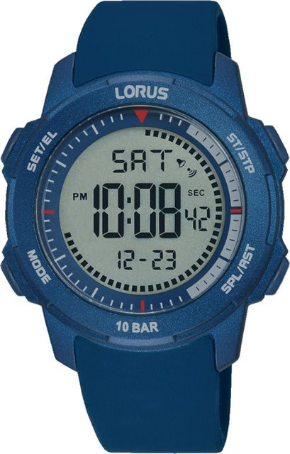 Lorus Digitaluhr Chronograph, Quarz, Kunststoff, Grau, 40 mm, Herren - Bild 1
