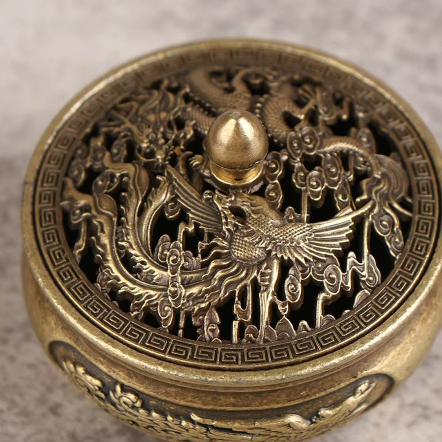Lotus Weihrauch Räuchergefäß aus Metall in Gold für dein Zuhause und Büro - Bild 5