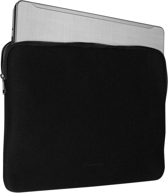 Vivanco Universal Neopren Notebook Sleeve für bis zu 12 Zoll in Schwarz - Bild 1