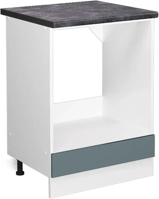 Vicco R-Line Herdbauschrank in Blau-Grau/Weiß und Anthrazit, Breite: 60 cm, Höhe: 81,6 cm, Tiefe: 60 cm - Bild 1