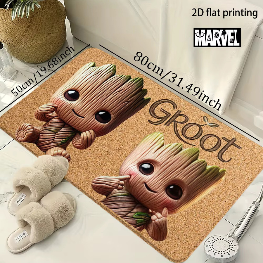 Beast Kingdom Marvel Groot Eingangsmatte, Schmutzabweisend und Schnelltrocknend, B/T: 60 x 60 cm, Multicolour - Bild 4
