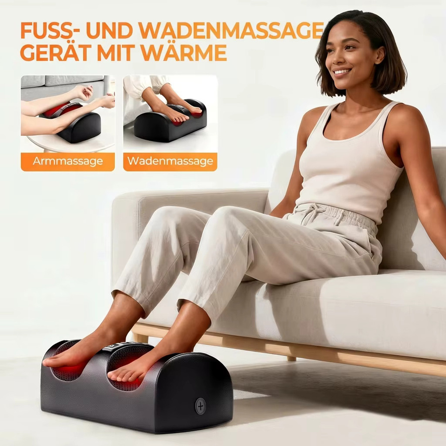 HIMOUTA Shiatsu-Massagematte mit Ganzkörper-Vibration und Heizfunktion in Schwarz zur Schmerzlinderung bei Nacken und Beinen - Bild 4