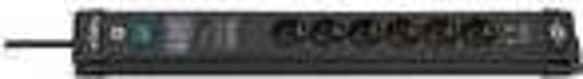 Brennenstuhl Premium-Line Steckdosenleiste 6-fach mit Überspannungsschutz 60.000A, 2 USB-Anschlüssen und 3m Kabel, Schwarz - Bild 2