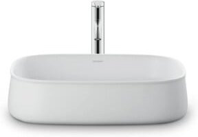Duravit Aufsatzbecken Zencha aus Keramik, Oval, Weiß matt, B: 55 cm, T: 39 cm - Bild 1
