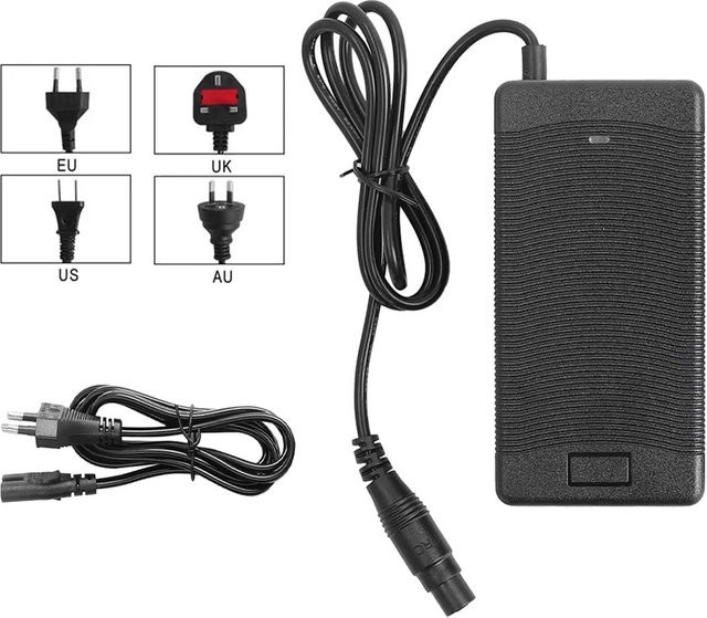 Ninebot Ladegerät-Adapter für ZT3 Pro sowie MI 4 Pro Plus und Pro Max E-Scooter, Li-Ionen-Akku-Ladegerät 53,6 V 2 A, Schwarz - Bild 1