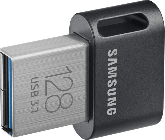 Samsung Fit Plus USB-Flashlaufwerk 128 GB, Grau - Bild 1