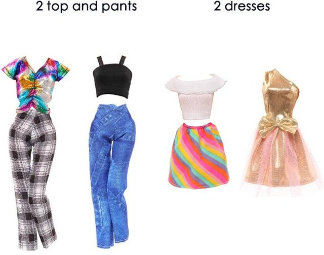Barbie Puppenkleidung mit Zubehör, 16-teiliges Set - Bild 1