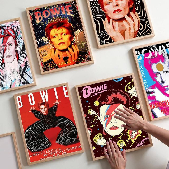 Potdemiel Retro Musiker David Bowie Vintage Sticky Poster für dein Zuhause oder Café - Bild 1