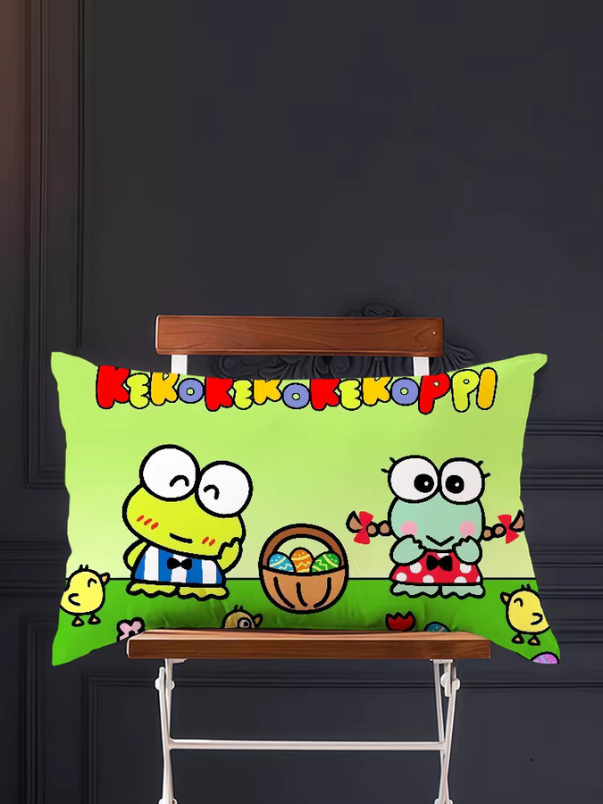 Sanrio Keroppi Kissenbezug Cartoon Design in Grün für Sofa und Wohnzimmer - Bild 5