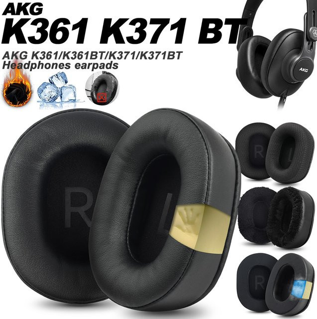 AKG Ersatz-Ohrpolster aus Proteinleder in Schwarz für K361, K361BT, K371 und K371BT mit Memory Foam - Bild 1