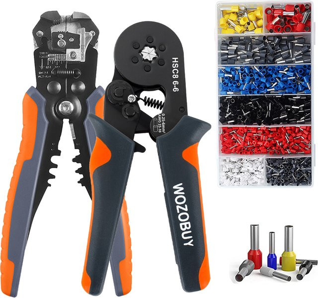 WOZOBUY Multifunktionaler Crimper und Kabelschneider mit verstellbarem Automatischer Abisolierer als Terminal-Handwerkzeug - Bild 1