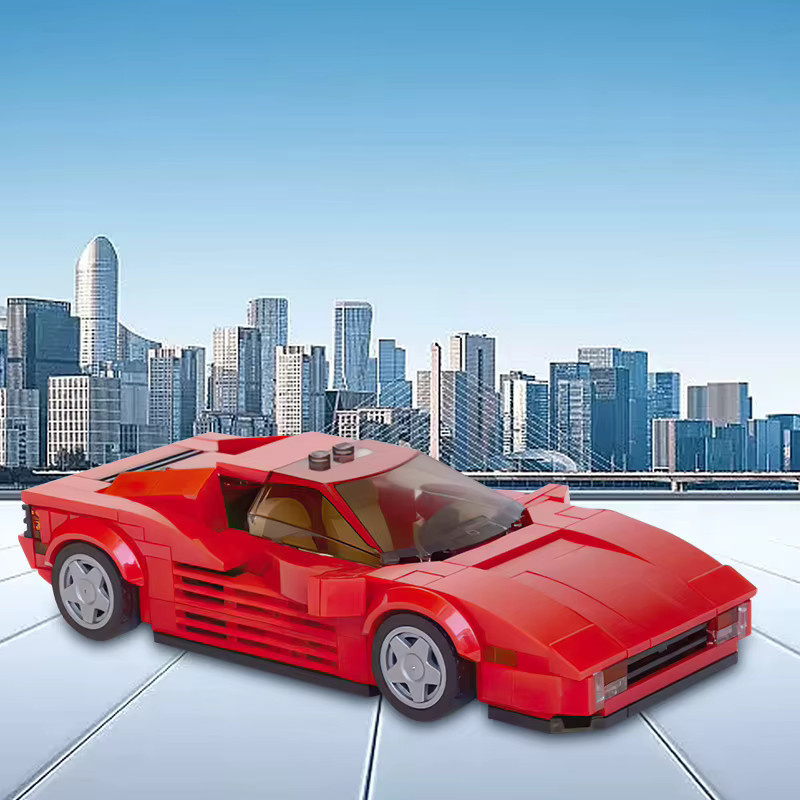Gobricks Testarossa Roadster Bausteine Set in Rot - Bild 3