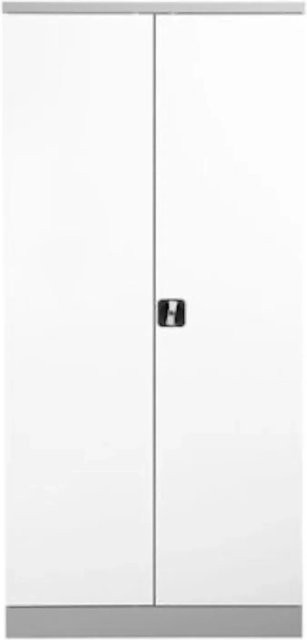 PROREGAL Stahlschrank Bee mit 4 Fachböden und Schließsystem in Grau und Weiß, H x B x T: 195 x 92 x 50 cm - Bild 1